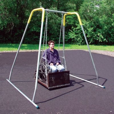 Wheelchair Accessible Swing Platform with Frame