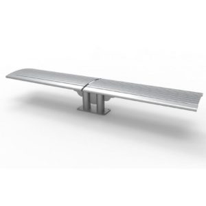 Phoenix Cantilever Bench with Powder Coated Steel Slats