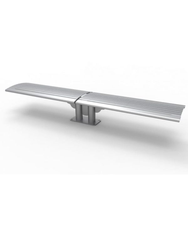 Phoenix Cantilever Bench with Powder Coated Steel Slats