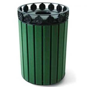 Charleston Recycled Trash Receptacle w/ Plastic Liner