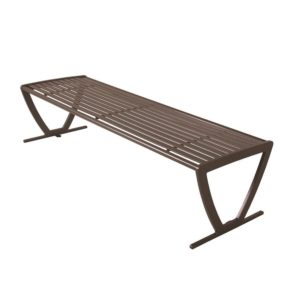6 Foot Augusta Series Bench - Steel Slats - Without Back