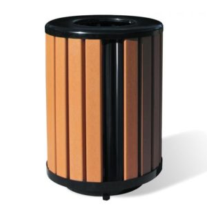 Richmond Recycled Trash Receptacle w/ Plastic Liner