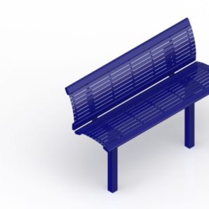 Richmond Steel Bench with Back - 81S-HS6 - Ultrablue
