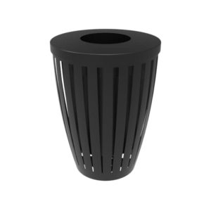Downtown Trash Receptacle with Flat Top