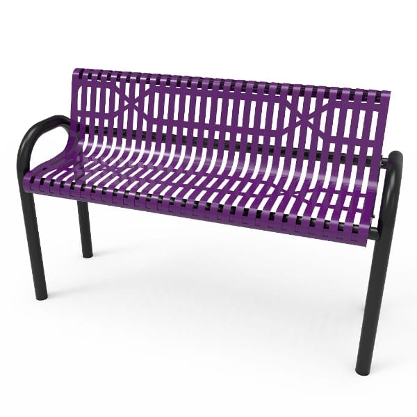 Mod Bench With Back By Mytcoat, Outdoor Bench With Back Panel Mount