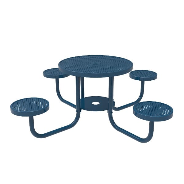 Round Patio Table With Attached Seats, Patio Table With Seats